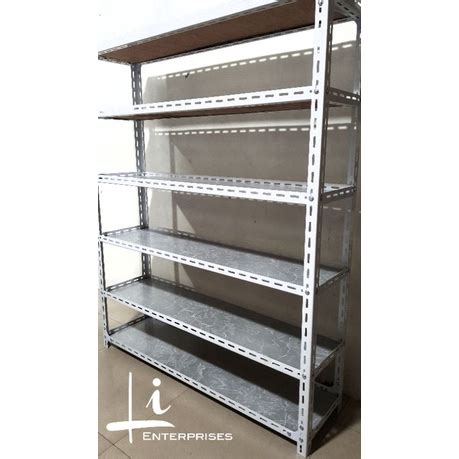 6 LAYERS STEEL RACK WITH SHELVES / SLOTTED ANGLE .